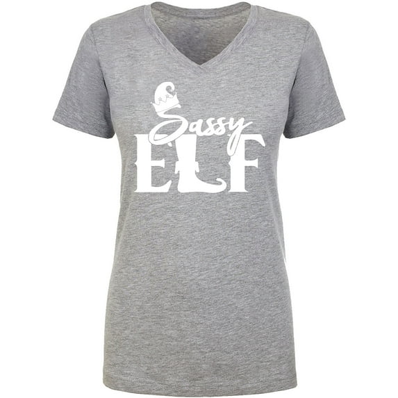 Sassy Elf Womens V-Neck T-Shirt