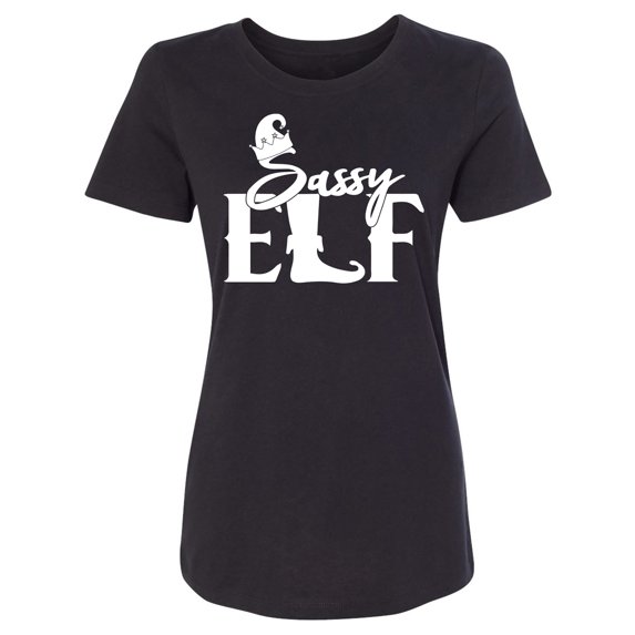 Sassy Elf Womens crewneck tee
