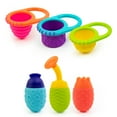 thumbnail interactive-video image 1 of Sassy Flex & Fill 6 Piece Infant Bath Toy Set, 1 of 6