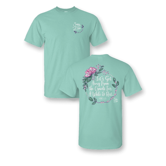 Sassy Frass Lets Get Away from the Crowds for Awhile Rest Girlie Bright T Shirt
