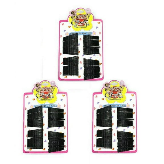 Sassy Girl Hair Accessories Styling Bobby Pins, 144 Pins, 3 Pack