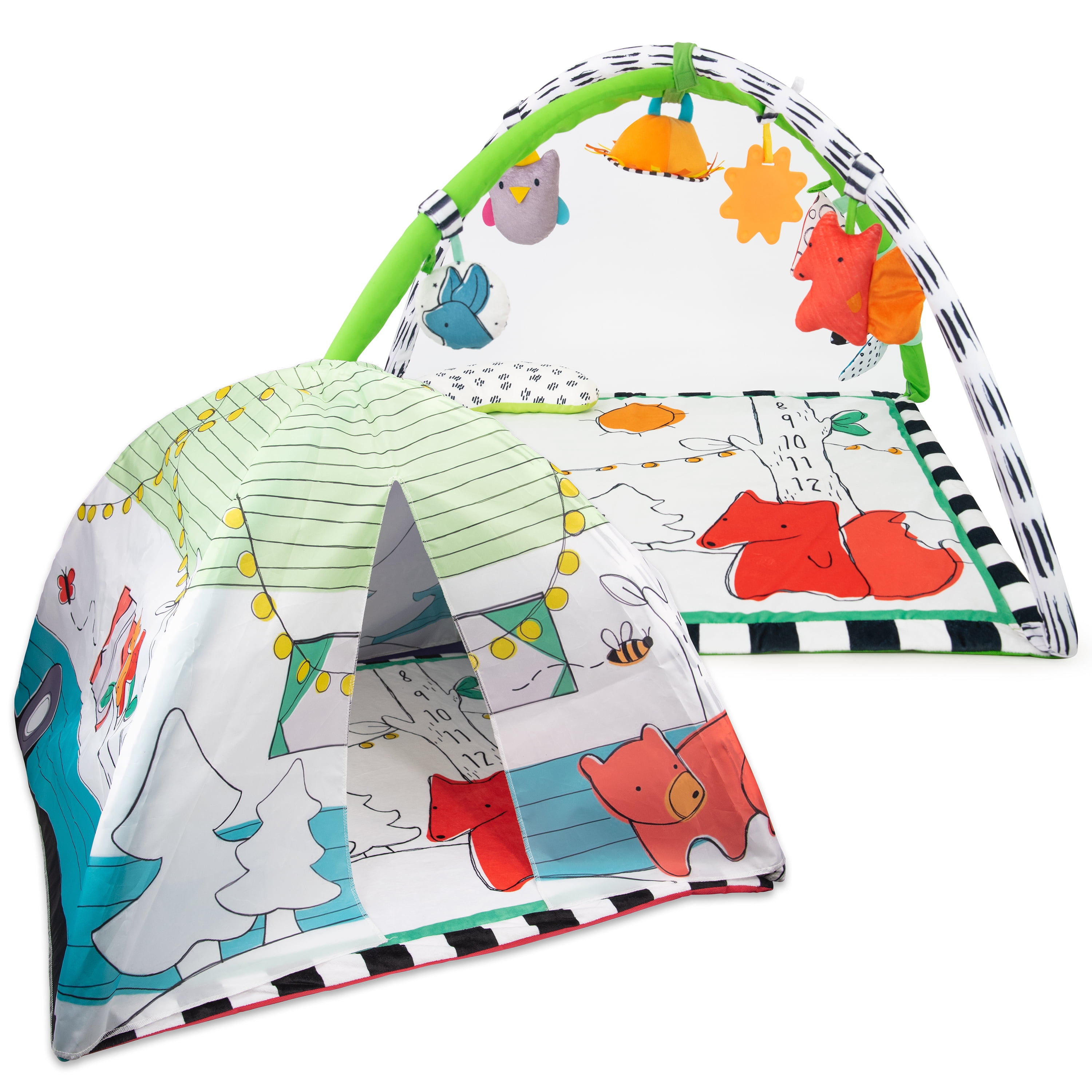 Sassy Gone Campin Woodland Sensory Activity Baby Play Gym 0 Months Old and Up