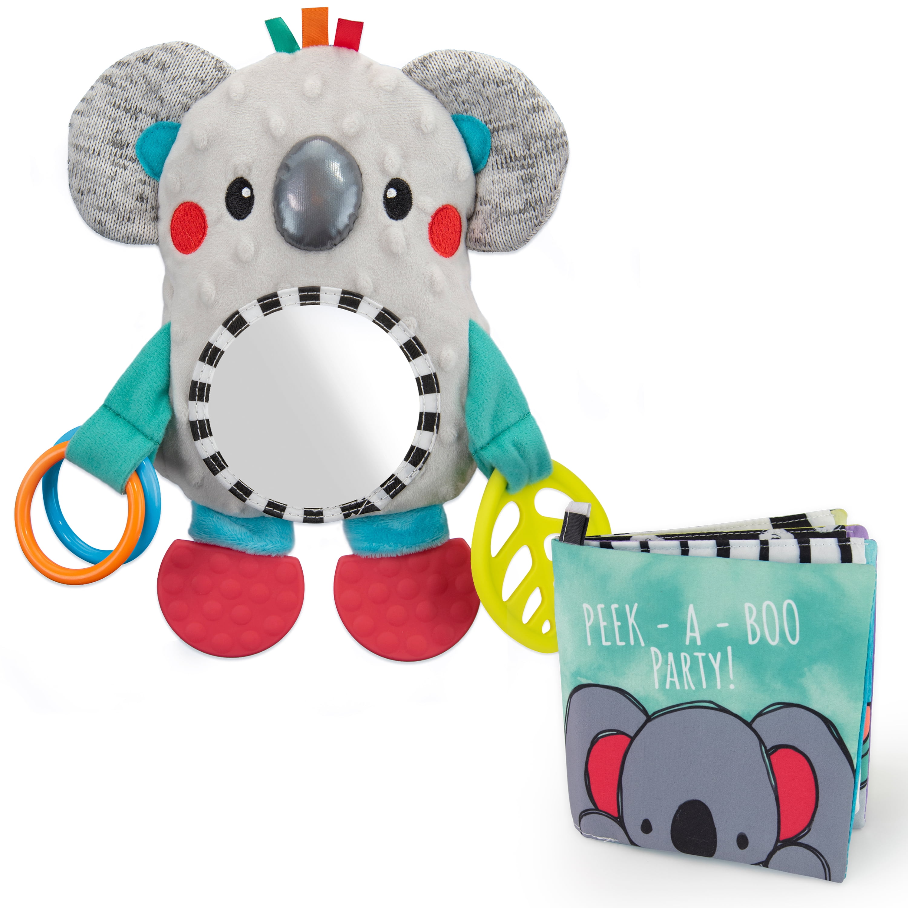 Sassy Koala Mirror Attachable Toy & Book 0 Months Old and Up