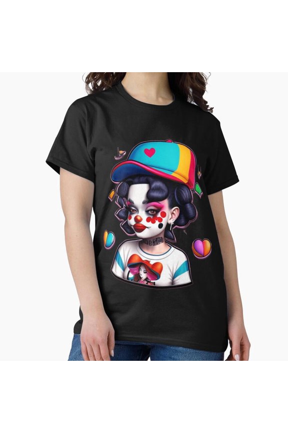 Sassy Little Character Cute Funky Carnival Expression Graphic Unisex T-Shirt, up to size 5XL