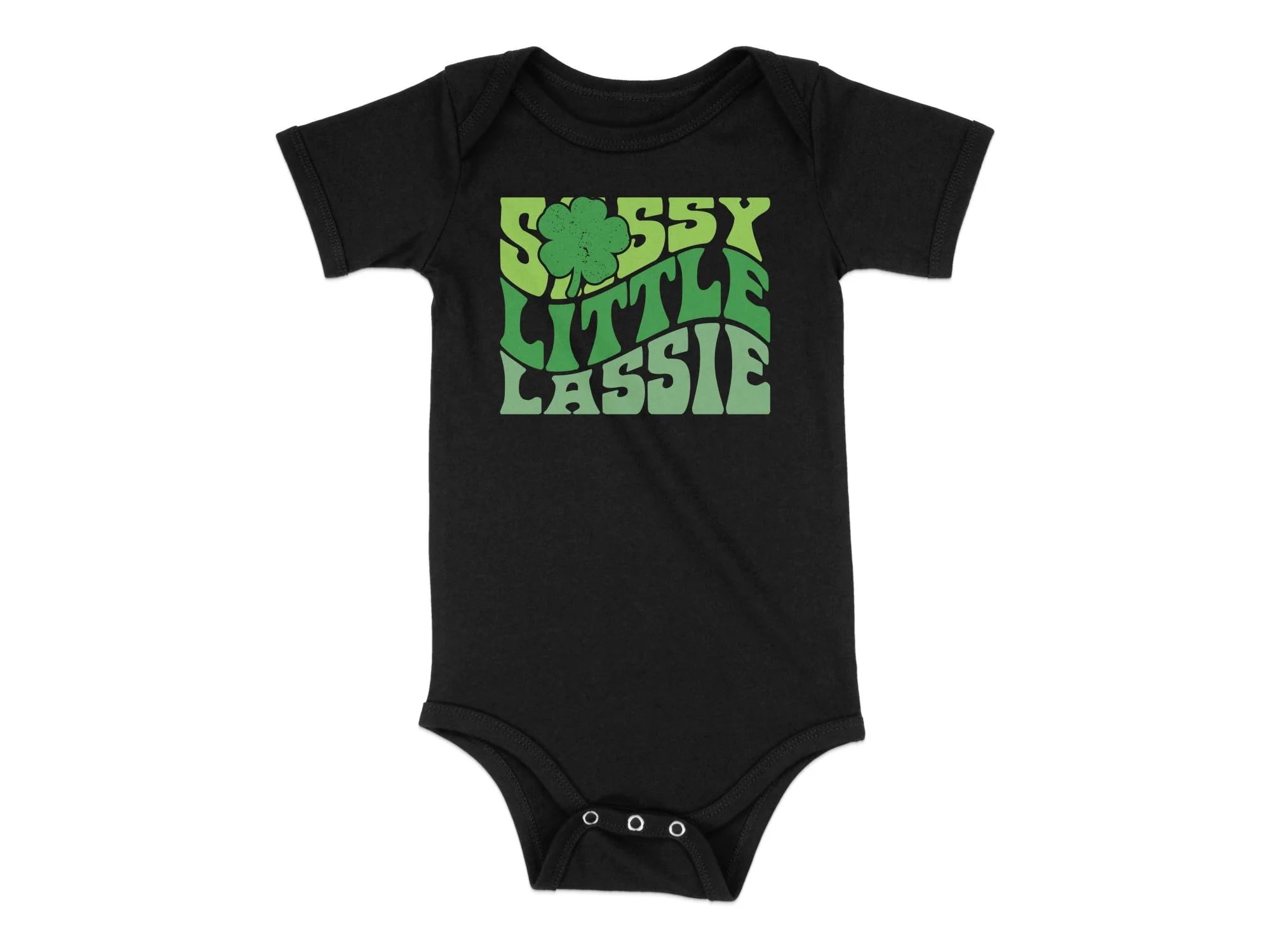 Sassy Little Lassie Onesie, St. Patrick's Day Baby Outfit, Irish Shamrock Baby Bodysuit, Green Clover Infant Clothing, Newborn Gift