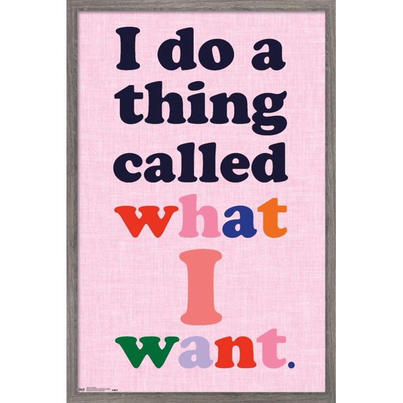 Sassy Saying Wall Poster, 22.375" x 34", Framed