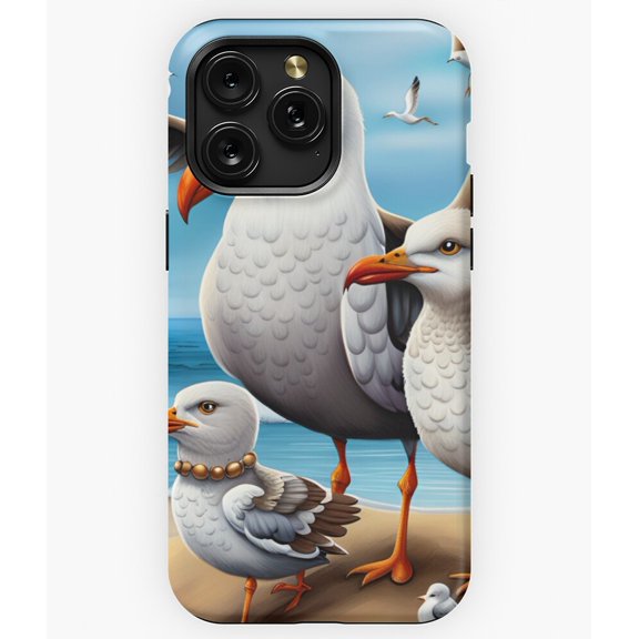 Sassy Seagulls Beautiful Beach M3323 Phone Case for iPhone 17 16 15 14 13 12 11 Pro Max