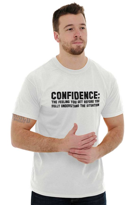 Confidence Fake Definition Sarcastic Men's Graphic T Shirt Tees Brisco Brands X
