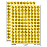 Sassy Snake with Tongue Sticking Out 200+ Round Stickers - Yellow - Matte Finish - 0.50" Size