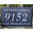 thumbnail image 1 of Beautifully Handcrafted and Customizable Slate Home Address Plaque (16"x10" or 12"x8") Improve the curb appeal of your property with this bespoke house sign., 1 of 6