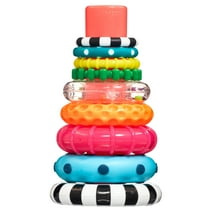 Sassy Stacks of Circles Stacking Ring STEM Learning Toy, 9 Piece Set, Ages 6 Months and Up