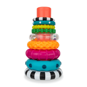 Sassy Stacks of Circles Stacking Ring STEM Learning Toy, 9 Piece Set, Ages 6 months and up