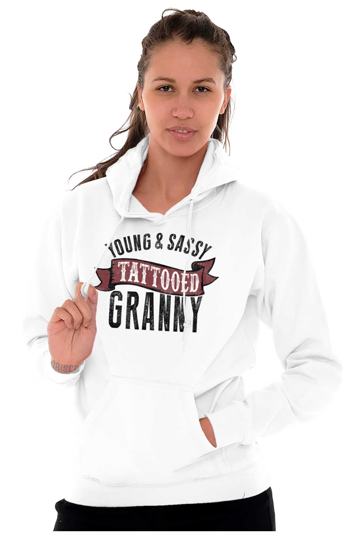 Sassy Tattooed Granny Funny Grandma Hoodie Sweatshirt Women Brisco