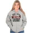thumbnail image 1 of Sassy Tattooed Granny Funny Grandma Womens Plus Size Graphic Zipper Hoodie Brisco Brands 2X, 1 of 5
