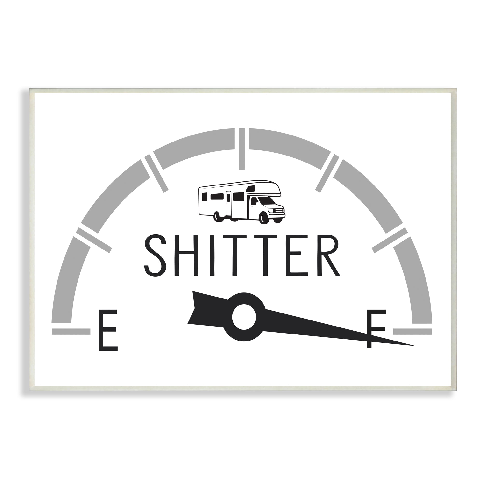 Stupell Industries Sassy Toilets Full Bathroom Humor RV Fuel Gauge,10 x 15,Designed by Lettered and Lined