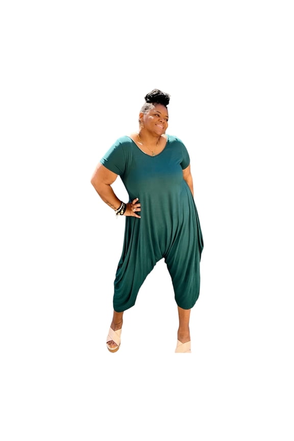 Sassy Women's Harem V-Cut Jumpsuit