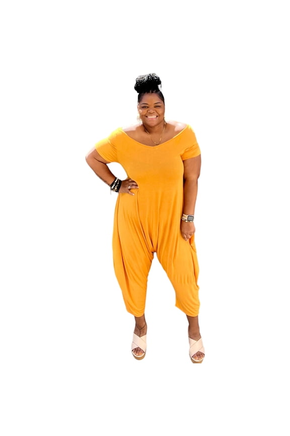 Sassy Women's Harem V-Cut Jumpsuit