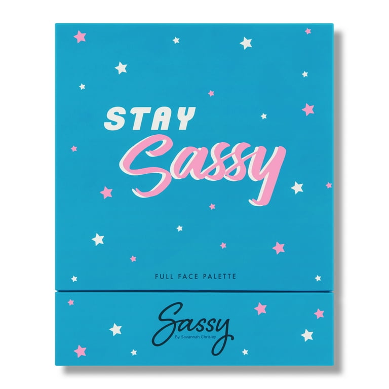 Sassy by Savannah Chrisley Stay Sassy Full Face Palette - Eyeshadows and Sculpting, Highlight, and Blush Powders - Essential Makeup Products