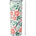 thumbnail image 1 of SassyCups Floral Tumbler With Straw | Double Wall Vacuum Insulated Stainless Steel Flower Tumbler | Rose Tumbler | Floral Mugs for Women | Cute Tumblers for Women, 1 of 6