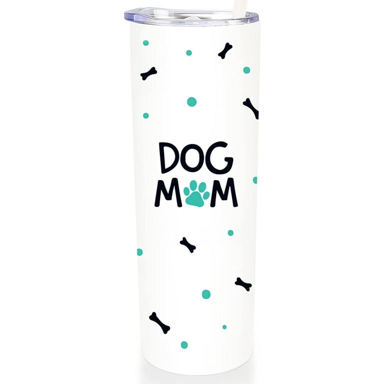 Dog Mom Tumbler Cup for Women, Travel Coffee Mug With Lid, Mothers Day Gift  From Dog, to Go Iced Coffee Cups, Great Pyrenees Gifts, Cute Dog 