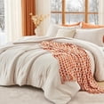 Sasttie 3 Piece Full Size Comforter Set Pink, Solid Bedding for All ...