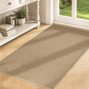 Sasttie 3'x5' Faux Jute Area Rug, Washable Indoor Outdoor Rug with Non-Slip Backing for Entryway Hallway Patio, Natural