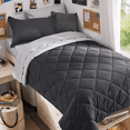 thumbnail image 1 of Sasttie 7 Pieces Twin Comforter Set, Reversible Bed in a Bag, All Season Bedding Set with Comforter, Flat Sheet, Fitted Sheet, Pillowcases & Shams, Dark Grey & Light Grey, 1 of 5