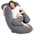 thumbnail image 1 of Sasttie Cooling Pregnancy Pillows for Sleeping, U Shaped Full Body Pillow with Removable Cover, Pregnant Women Must Haves, Maternity Essential, Dark Grey, 1 of 8
