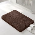 thumbnail image 1 of Sasttie Chenille Bathroom Rugs 20x24,Quick Dry Machine Washable Bath Mats with Rubber Backing,Brown, 1 of 8
