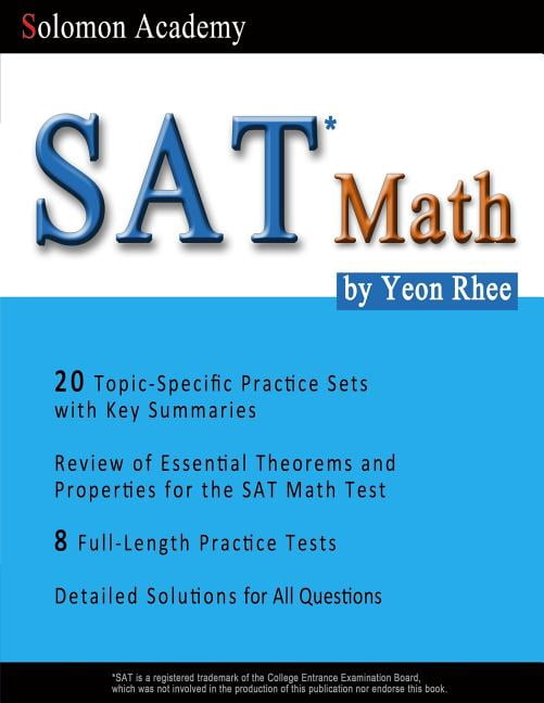 Sat Math : Solomon Academy's Sat Math Book - Walmart.com