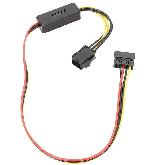 Sata Power Adapter 6 Pin to SATA Power Extension Cable for Gamers and PC Users