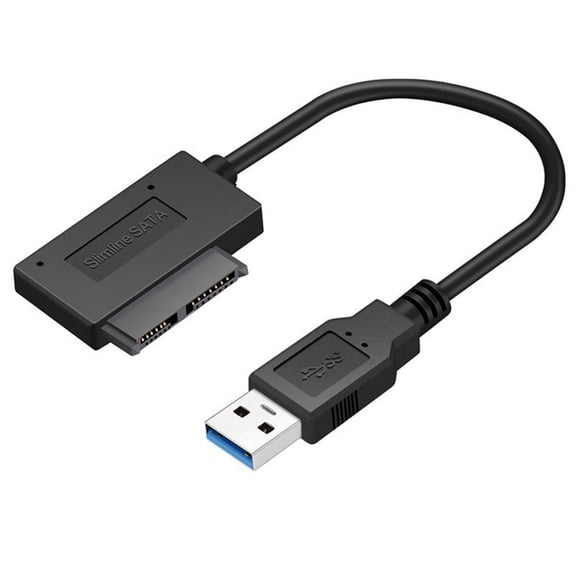 to USB 3.0 7+6PIN 13Pin Converter Cable Quick Data Transfer for Laptop Optical Drive CD/DVD ROM Slimline Drive,1 x USB3.0 to 6+7 13Pin Slimline Cable,Black
