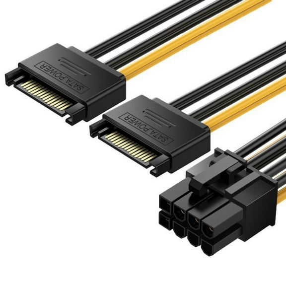Sata15Pin to 8 Pin Power Supply Cable for Graphics Card Power Adapter Cable