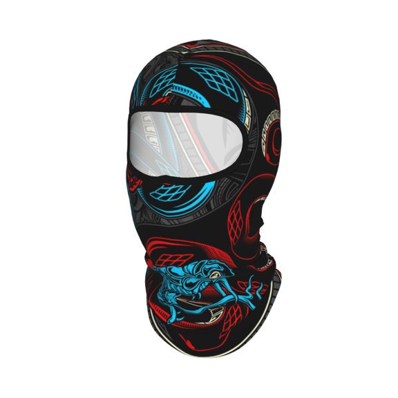 Satan Snake Ying Yang Unisex Balaclava Ski Mask Full Face Cover for Cold Weather & UV Protection, Breathable Cooling Helmet Liner