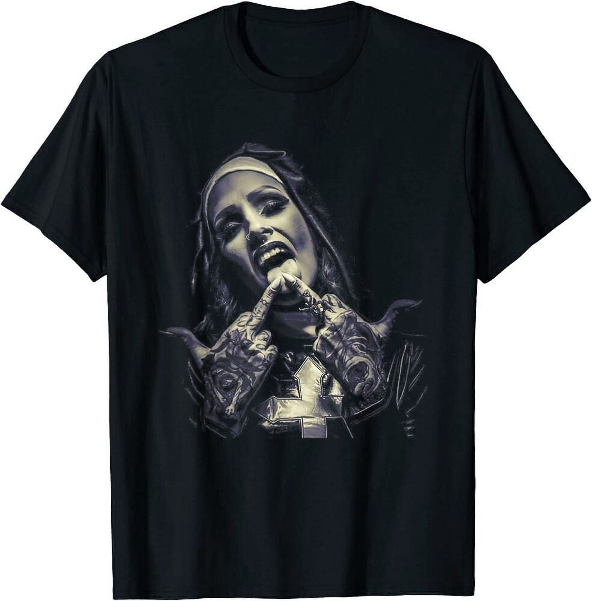 Satanic Nun Tattoos Gothic Unh0ly Design Great Unisex T-Shirt - Walmart.com