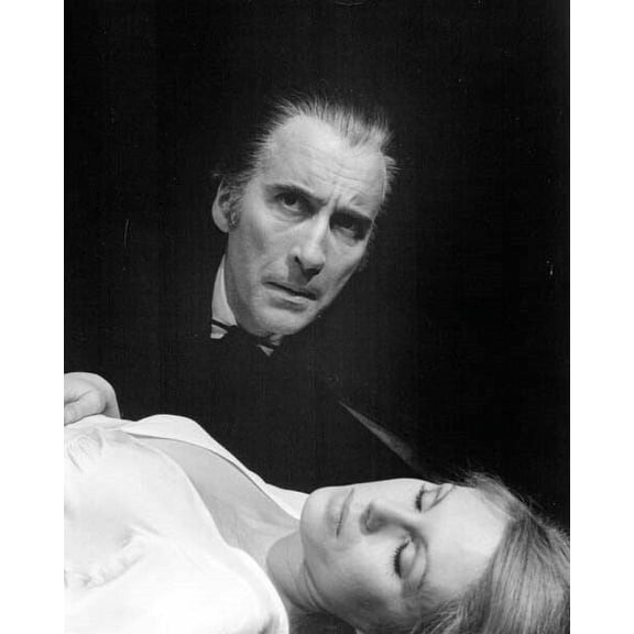Satanic Rites of Dracula 1973 Christopher Lee looks at Joanna Lumley 16x20 poster