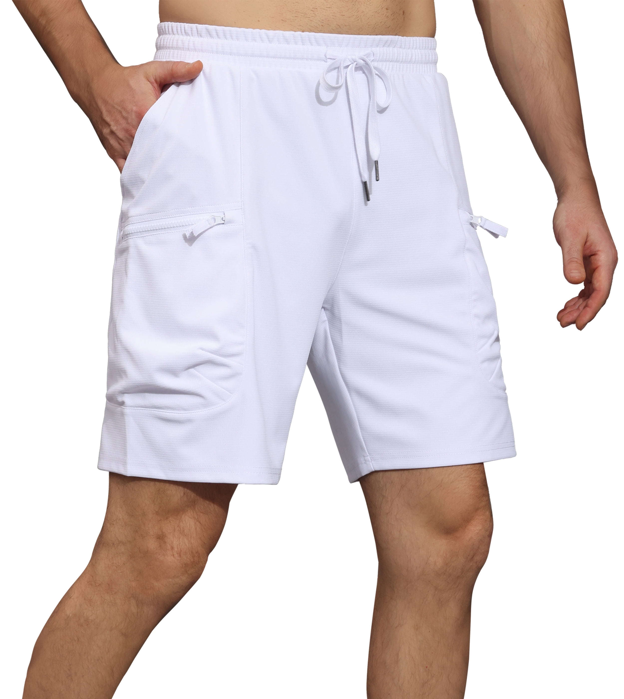 LEAO Men's Basketball Shorts 2-Pack - Quick Dry, Zipper Pockets, Loose-Fit For Sports & Running - View #13