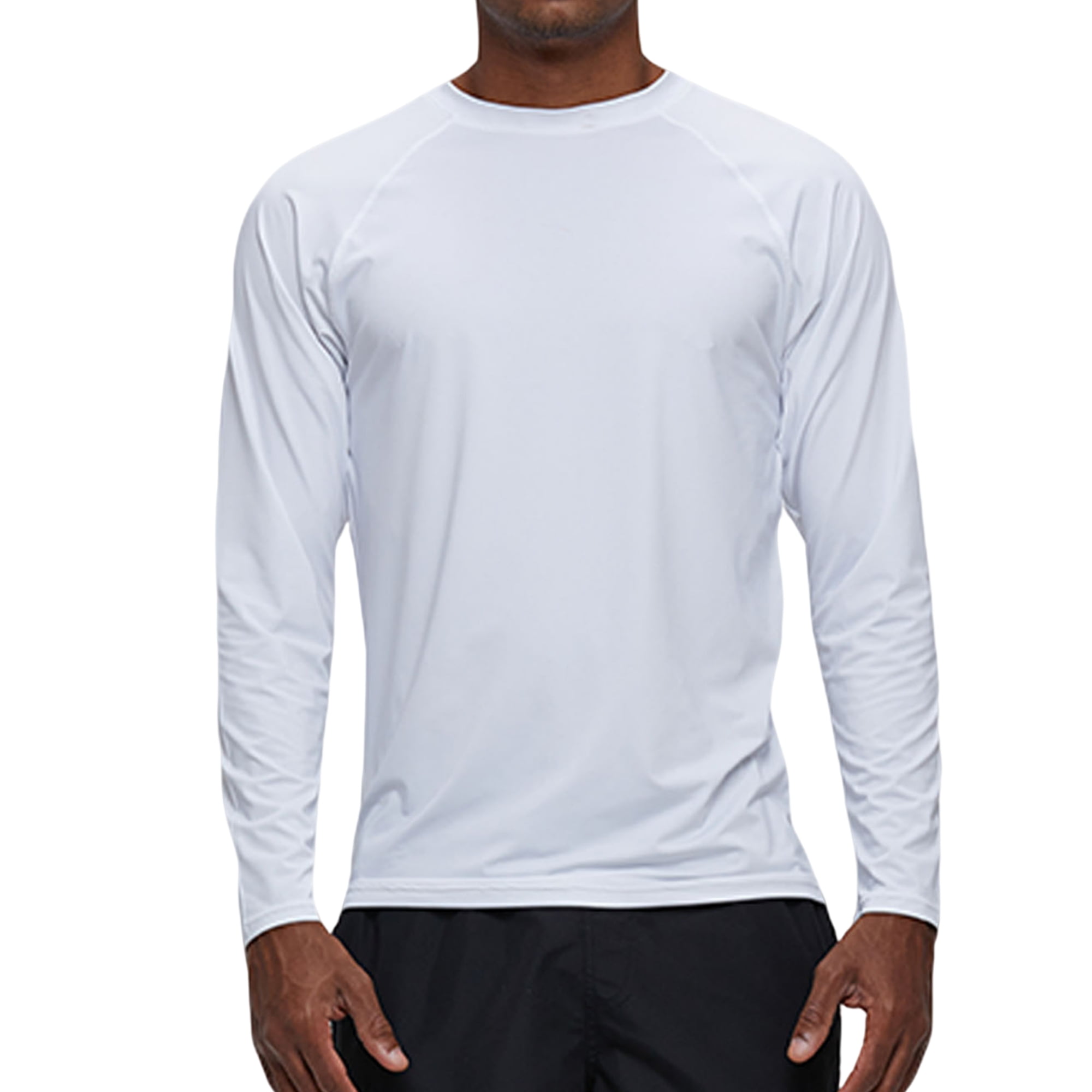 MIER Men's Long Sleeve Shirts UPF 50 Sun Protection SPF T-Shirts Lightweight Fishing Hiking Running, Black, S - View #9