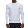 thumbnail image 1 of Satankud Men's Performance Long Sleeve Fishing Shirts Rashguard UPF 50+ UV Sun Protection Tee Tops for Outdoors Running Hiking Workout T-Shirt White XL, 1 of 5
