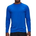 thumbnail image 1 of Satankud Men's Performance Long Sleeve Fishing Shirts Rashguard UPF 50+ UV Sun Protection Tee Tops for Outdoors Running Hiking Workout T-Shirt Blue L, 1 of 5
