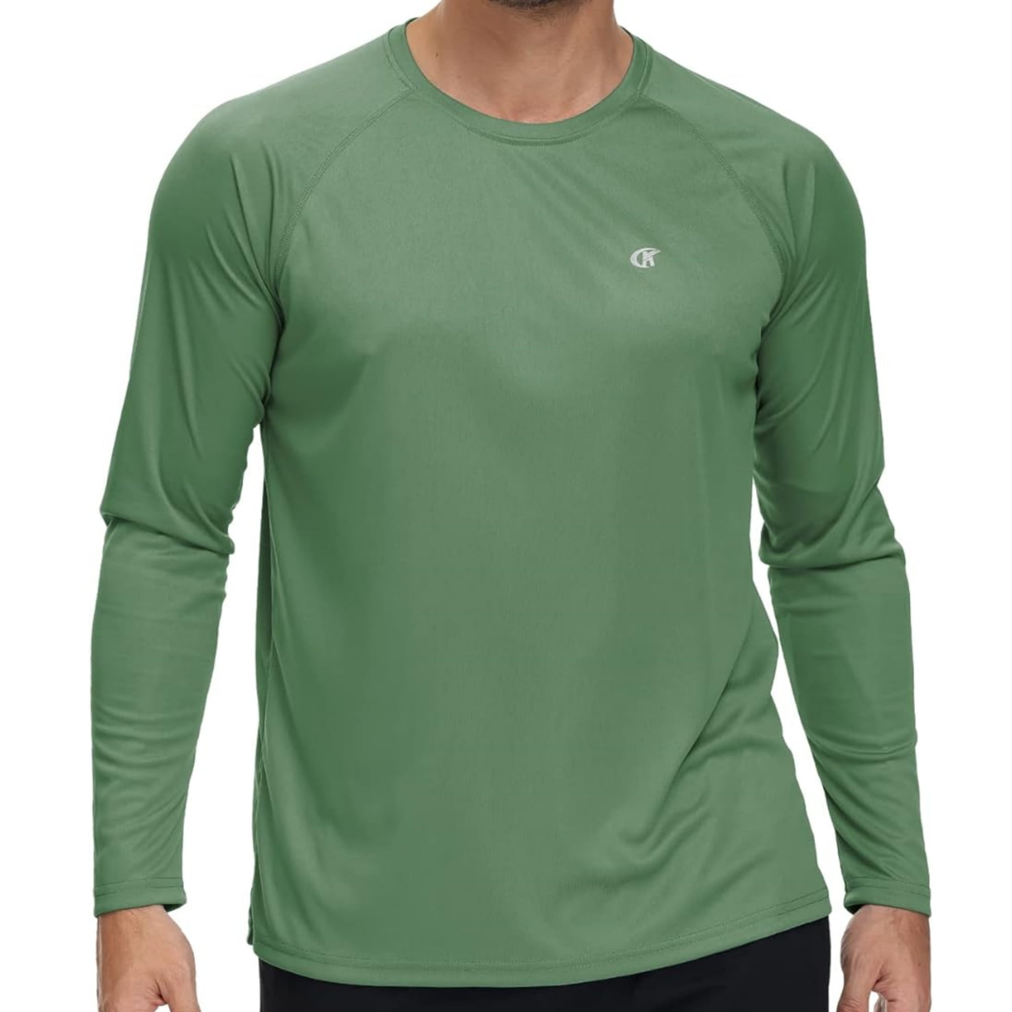 Satankud Men's Sun Protection Shirts UV SPF 50+ Long Sleeve Rash Guard