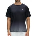 thumbnail image 1 of Satankud Men's Swim Shirts Rash Guard UPF 50+ UV Sun Protection T-Shirt Quick Dry Fishing Beach Shirt Black Gradient Dark Gray M, 1 of 7