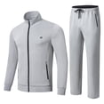 thumbnail image 1 of Muvtei Men's Tracksuits 2 Pieces Set Long Sleeve Causal Full Zip Hiking Jogging Gym Sports Sweatsuit for Men 2 Piece Outfits Darkgrey-L, 1 of 8