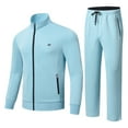 thumbnail image 1 of Satankud Men's Tracksuits 2 Pieces Set Long Sleeve Causal Full Zip Hiking Jogging Gym Sports Sweatsuit for Men 2 Piece Outfits GrayBlue-XL, 1 of 8