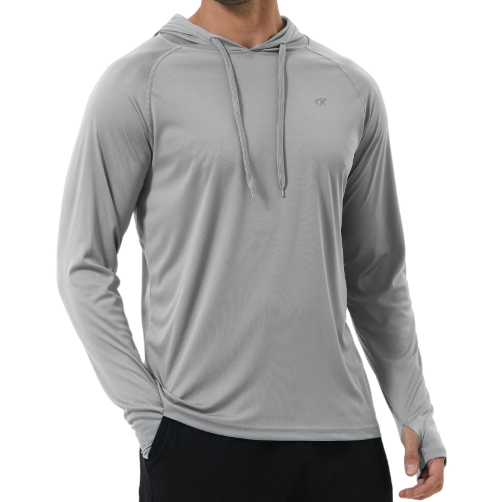 Satankud Men's UPF 50+ Long Sleeve Sunscreen Hoodie UV Sun Protection