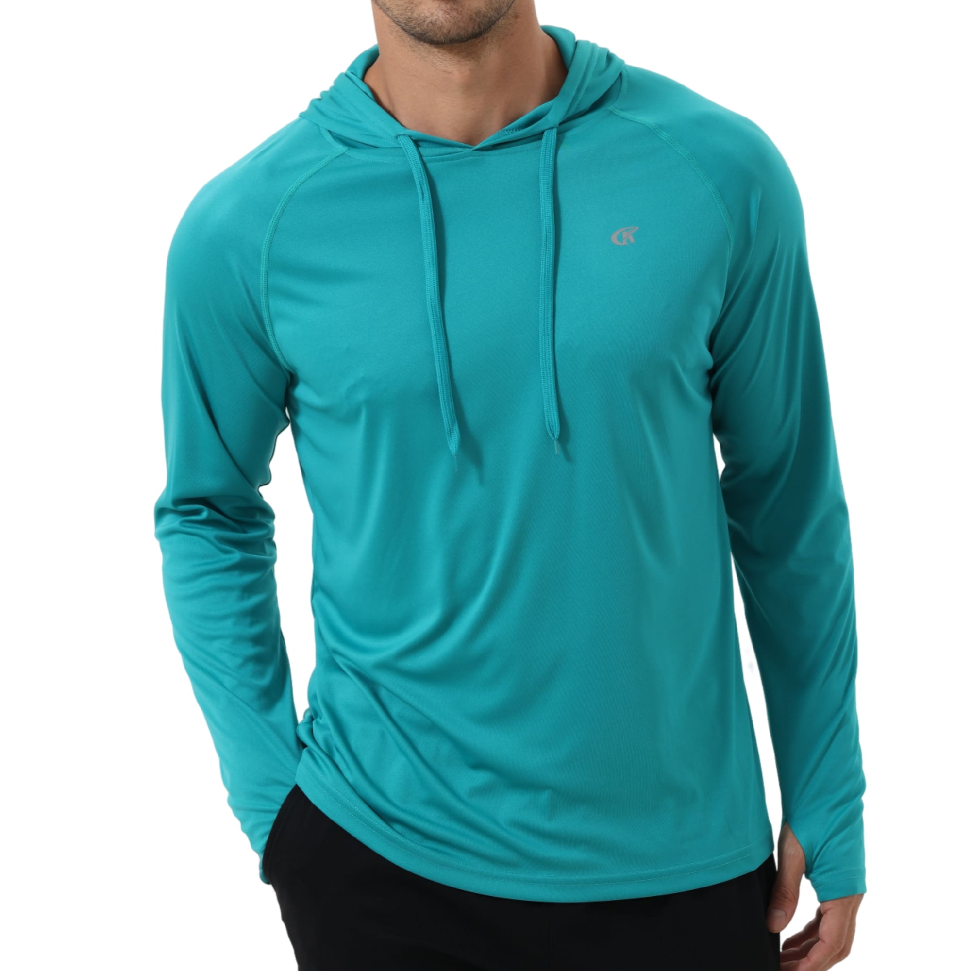 Satankud Men's UPF 50+ Long Sleeve Sunscreen Hoodie UV Sun Protection