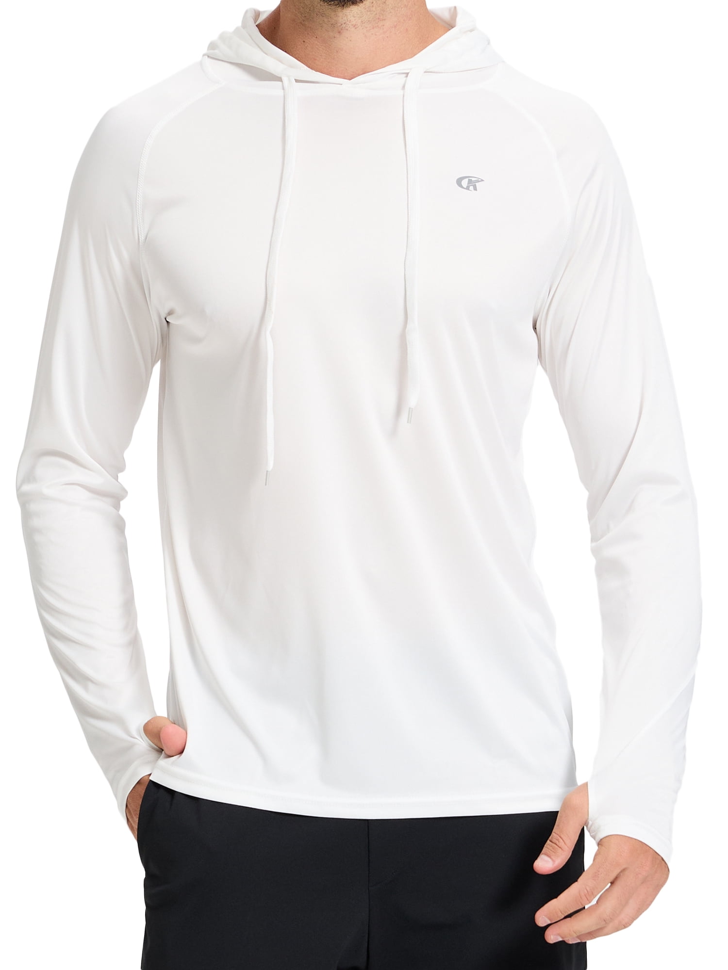 Satankud Men's UPF 50+ Long Sleeve Sunscreen Hoodie UV Sun Protection