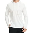 thumbnail image 1 of Satankud Men's UPF 50+ Long Sleeve Sunscreen Hoodie UV Sun Protection Hoodie with Thumbholes for Workout Fishing Hiking Sports Long Sleeve Hoodie White XL, 1 of 7
