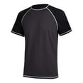 Satankud Men's UPF 50+ Rash Guards Swim TShort Sleeve Running Shirt