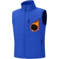 thumbnail image 1 of Muvtei Mens Lightweight Softshell Vest Windproof Sleeveless Outerwear Zip Up Jacket Fleece Lined Waterproof Vest Outerwear for Running Hiking Travel Blue-S, 1 of 10
